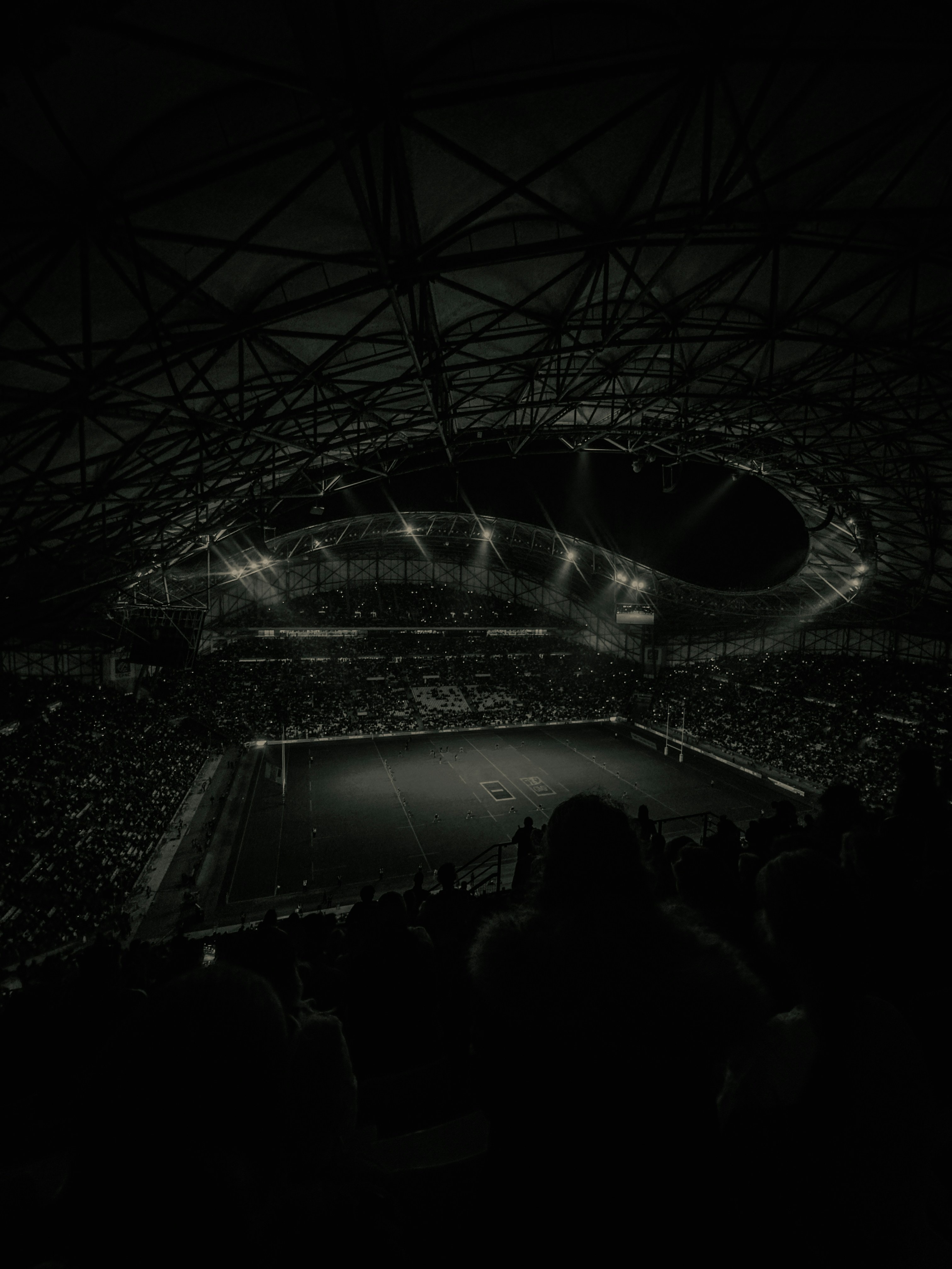Estadio con público durante un evento de gran concurrencia